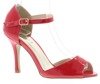 Czerwone lakierowane sandały- Obuwie