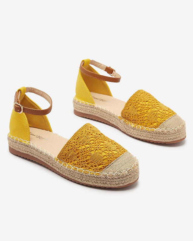 Dzeltenas sieviešu espadrilles Sarcoo- Footwear