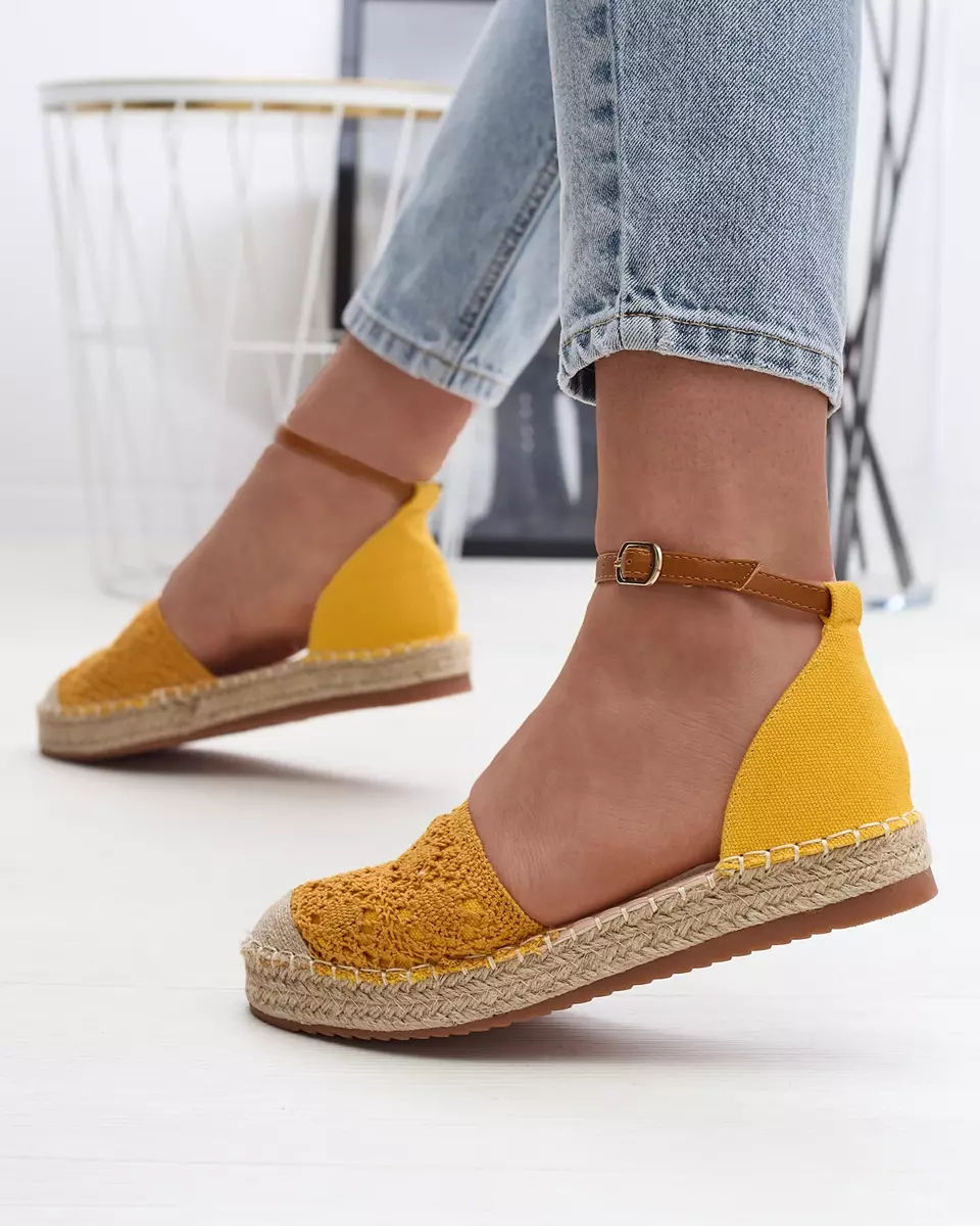 Dzeltenas sieviešu espadrilles Sarcoo- Footwear