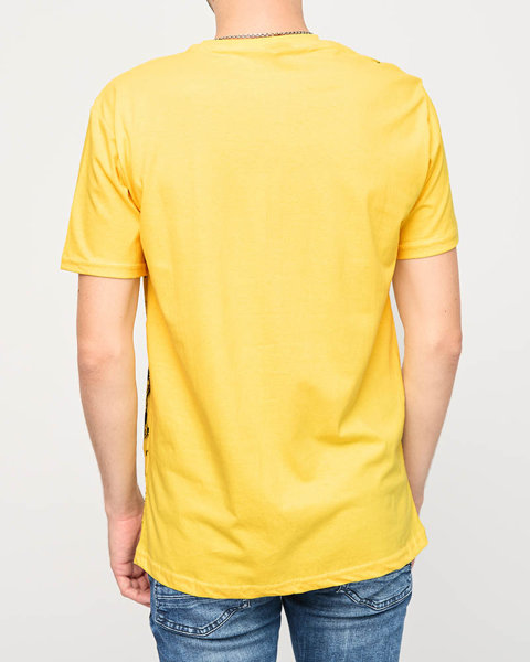 Dzeltens vīriešu t-krekls ar apdruku - Apģērbs