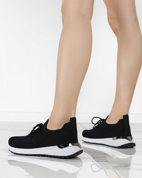 Erina sieviešu melna auduma sporta apavi - apavi