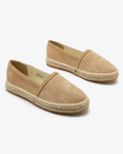 Gaiši brūnas sieviešu espadrilles Mesiella - Apavi