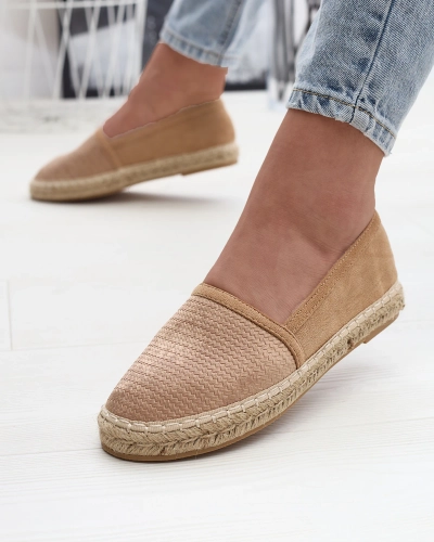 Gaiši brūnas sieviešu espadrilles Mesiella - Apavi