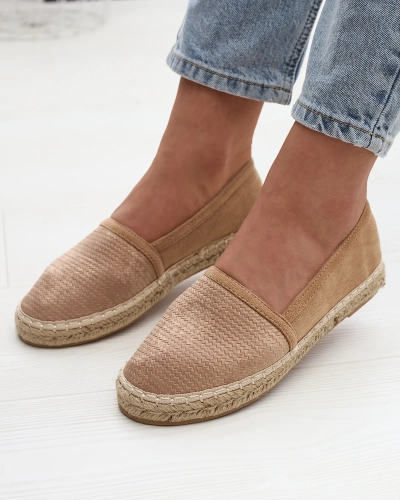 Gaiši brūnas sieviešu espadrilles Mesiella - Apavi
