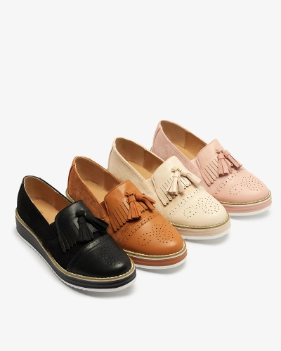 Kamieļu krāsas sieviešu puspapēžu zābaki ar zemu papēdi Veolita- Footwear