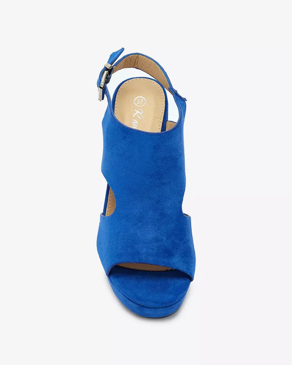 Kobalta krāsas sieviešu sandales uz kājiņas Lamiess - Apavi