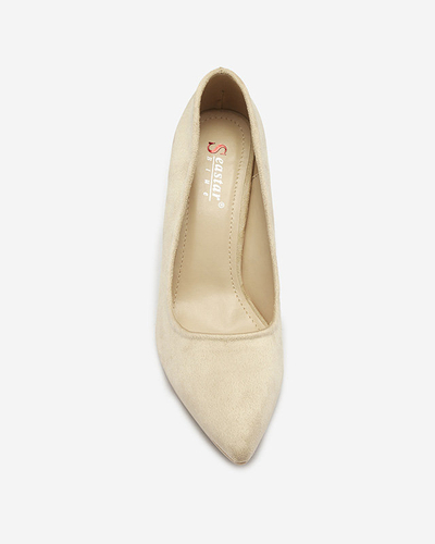 Krēmkrāsas krāsas sieviešu eko zamšādas pastpumpuri Duttos- Footwear
