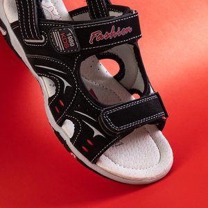 Melnas bērnu sandales ar Velcro Roser - Apavi