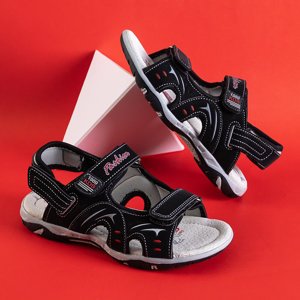 Melnas bērnu sandales ar Velcro Roser - Apavi