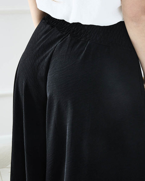 Melnas sieviešu platās palaco bikses - Apģērbs