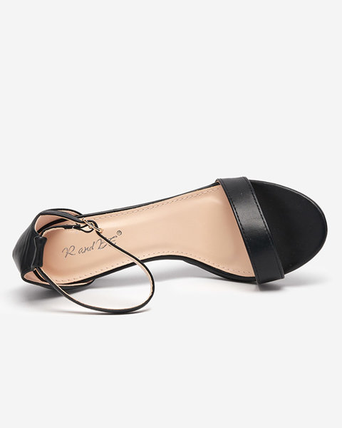 Melnas sieviešu sandales uz augsta papēža Liest-Shoes