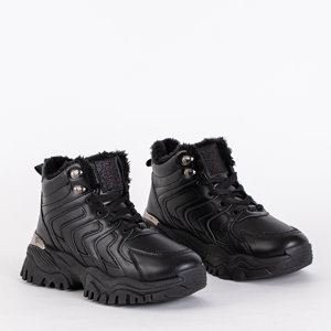 Melni eko ādas sniega zābaki Rumiq- Footwear
