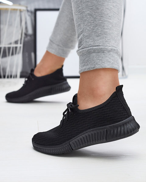 Melni sieviešu auduma sporta apavi Vobbu- Footwear
