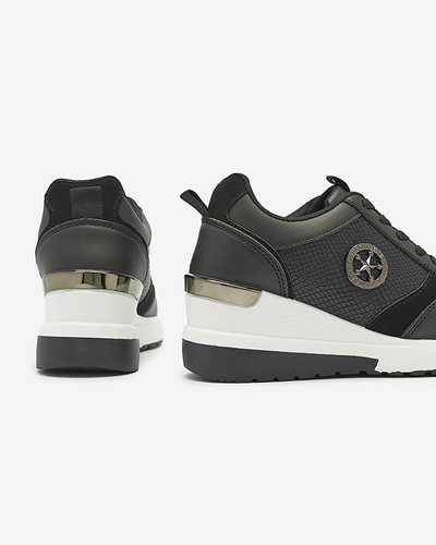 Melni sieviešu sporta apavi ar paslēptu enkuru Amiley- Footwear