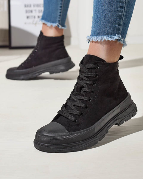 Melni sieviešu sporta kedas apavi Dohho- Footwear