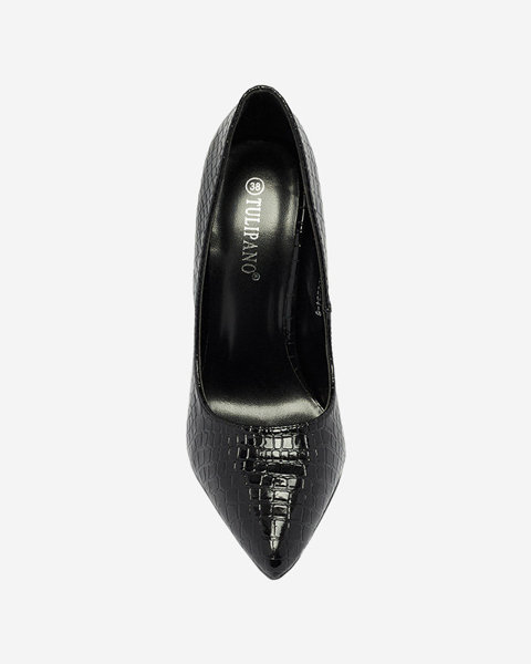 Melni sieviešu sūkļi ar reljefu Kirima- Footwear