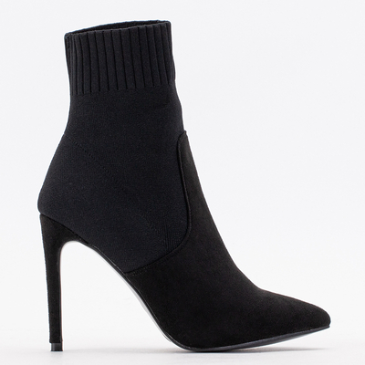 Melni stiletto zābaki a'la sock Liyah - Apavi