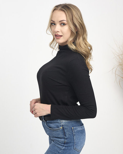 Melns džemperis ar apkakli - Apģērbs