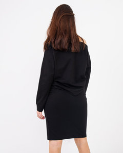 Melns sieviešu blūzes un svārku komplekts - Apģērbs