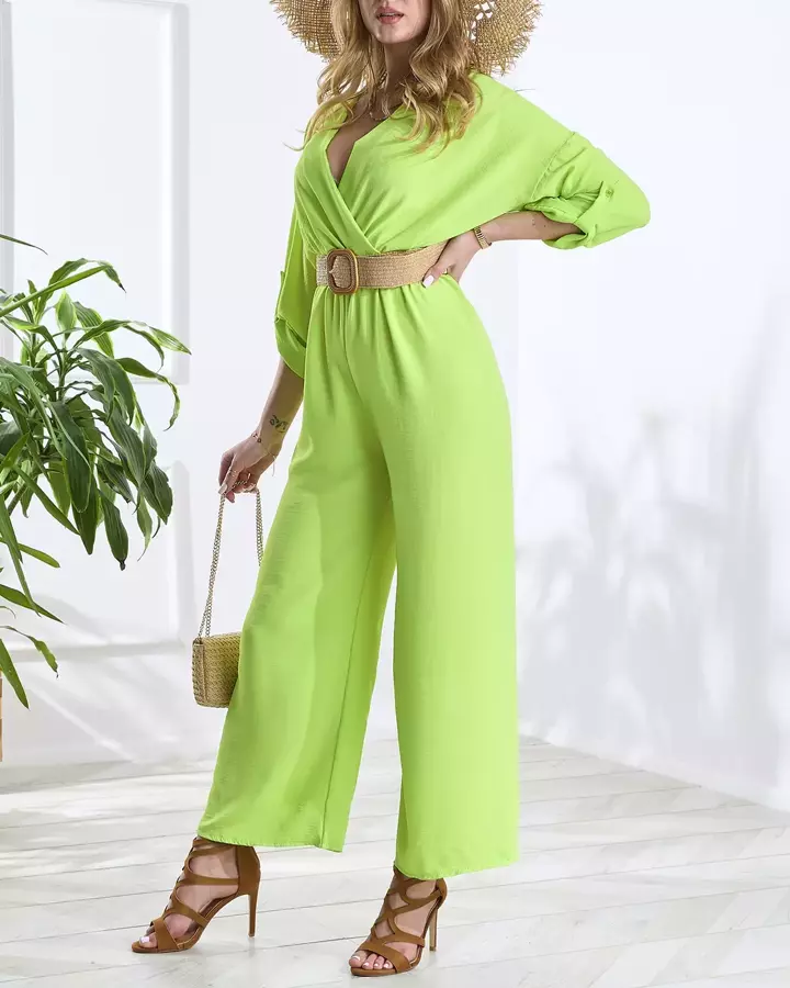 Neona zaļš, garš sieviešu kombinezons- Apģērbi