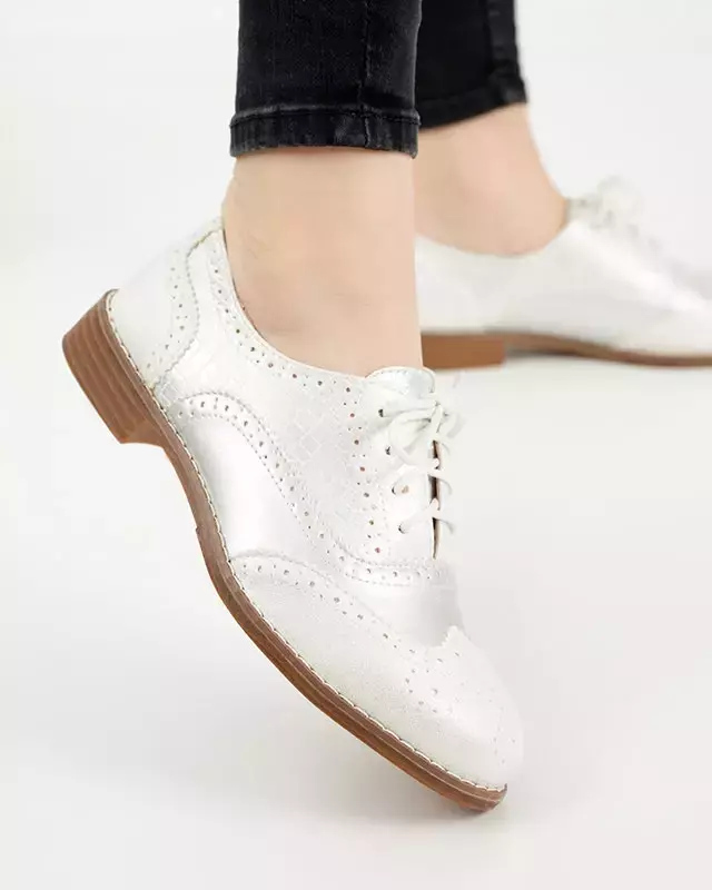 OUTLET Baltas un sudraba krāsas kurpes ar spīdumiem Littles - Apavi
