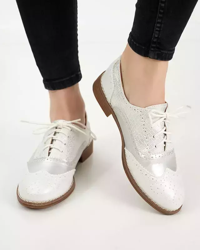 OUTLET Baltas un sudraba krāsas kurpes ar spīdumiem Littles - Apavi
