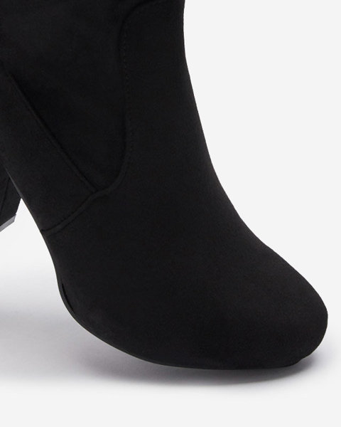 OUTLET Melni sieviešu zābaki pāri ceļgalam Gazey- Footwear