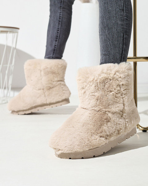 OUTLET Sieviešu apavi a'la sniega zābaki bēšā krāsā Ottola- Footwear