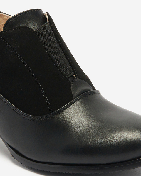 OUTLET Sieviešu melni puspapēžu apavi uz kājiņas Terrini- Footwear