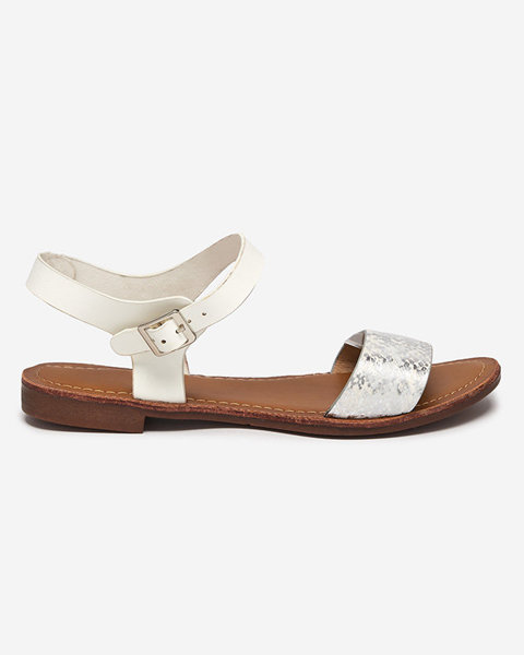 OUTLET Sieviešu sandales ar baltu reljefu Xetera - Footwear