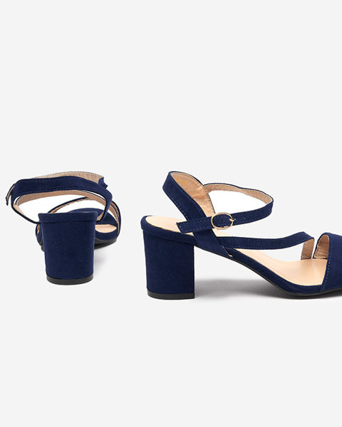 OUTLET Sieviešu sandales uz staba Klodu- Shoes tumši zilā krāsā