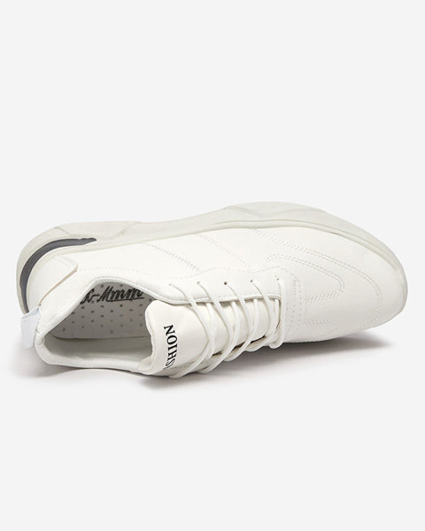 OUTLET Vīriešu eko-ādas sporta apavi baltā krāsā Frossg- Footwear