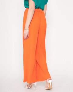 Oranžas sieviešu platas palazzo bikses - Apģērbs