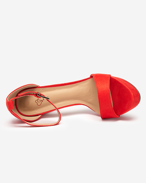 Oranžas sieviešu sandales ar augstāku papēdi Cerista - Apavi