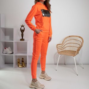Oranžs sieviešu treniņtērpa komplekts ar fliteriem - Apģērbs
