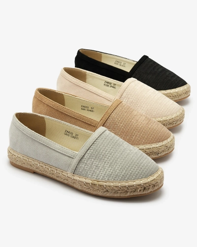 Pelēkas sieviešu espadrilles Mesiella - Apavi