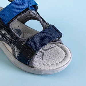 Pelēkas un zilas zēnu turbo velcro sandales - Apavi