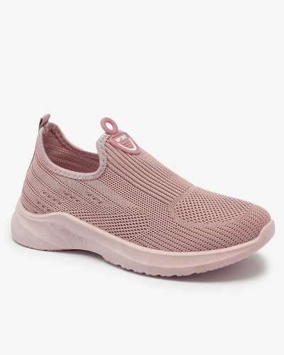 Rozā Sieviešu auduma sporta apavi Slip On Regika - Apavi