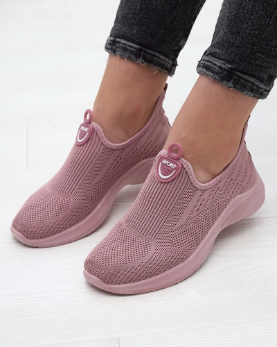 Rozā Sieviešu auduma sporta apavi Slip On Regika - Apavi