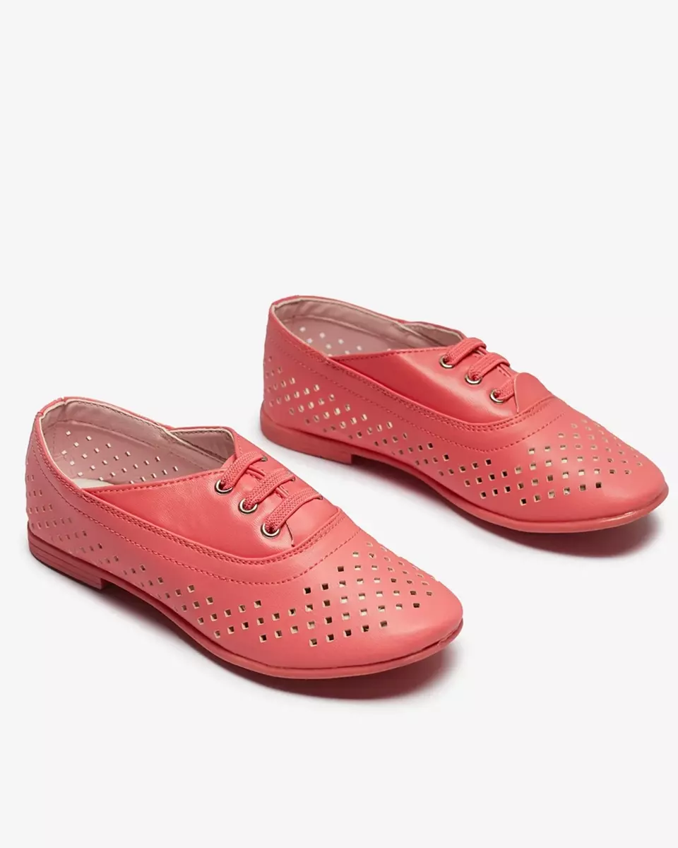 Rozā bērnu ažūra mokasīni Janno- Footwear
