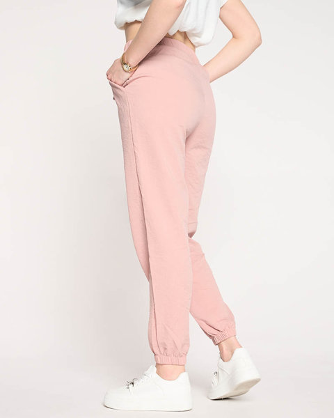 Rozā sieviešu gaisīgas plānās bikses - Apģērbs