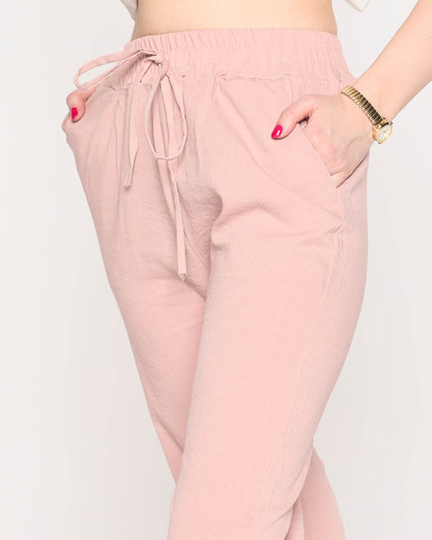 Rozā sieviešu gaisīgas plānās bikses - Apģērbs