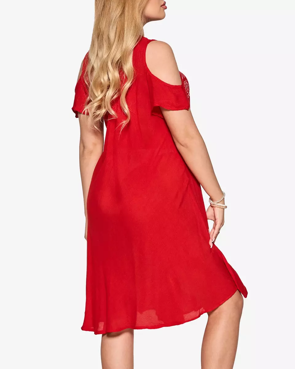 Sarkana sieviešu pludmales kleitas pārklājs - Apģērbs