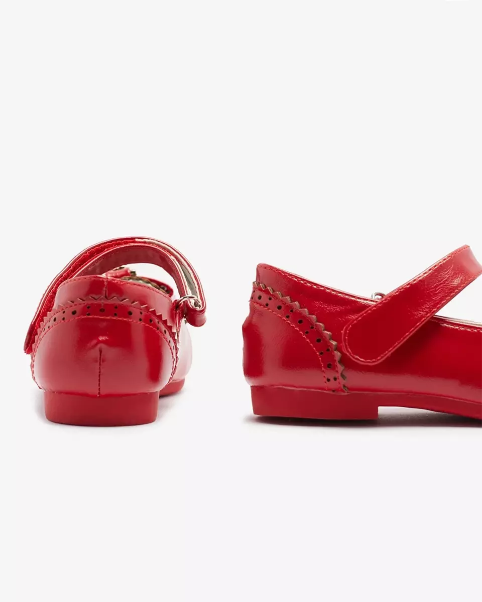 Sarkani meiteņu sūkļi ar loku Proya- Footwear