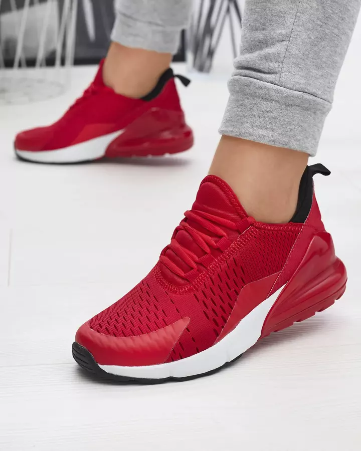 Sarkani sieviešu auduma sporta apavi Tayrio- Footwear