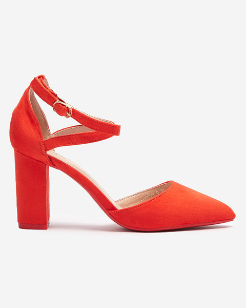 Sarkanīgi oranžas krāsas sieviešu sūkļi uz pēdas Amagy- Footwear