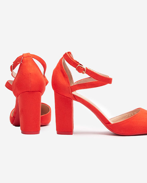 Sarkanīgi oranžas krāsas sieviešu sūkļi uz pēdas Amagy- Footwear