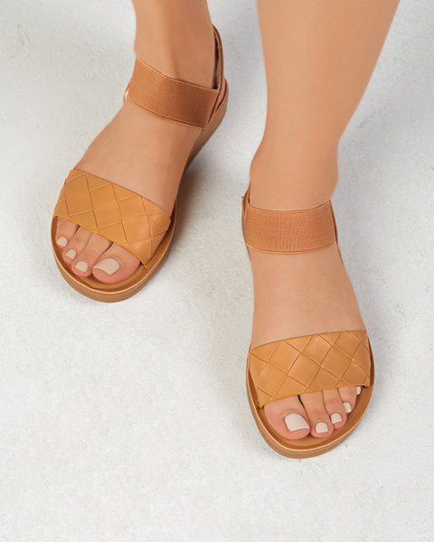 Sieviešu Astro-Footwear kamieļu sandales ar gumiju