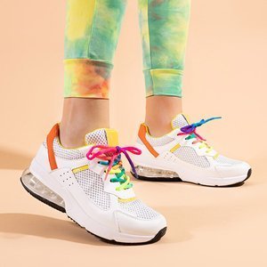 Sieviešu balti sporta apavi ar oranžiem Nelini ieliktņiem - Apavi