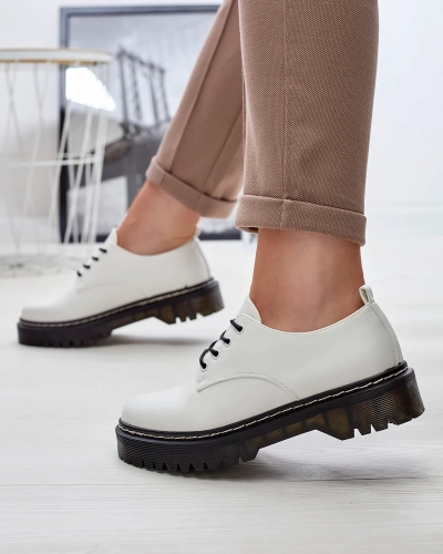 Sieviešu eko ādas puspapēži baltā krāsā Soifas- Footwear